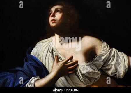 Artemisia Gentileschi (1597-1652). Peintre italien. Marie Madeleine pénitente, ca.1640. Détail. Galerie nationale. Oslo. La Norvège. Banque D'Images