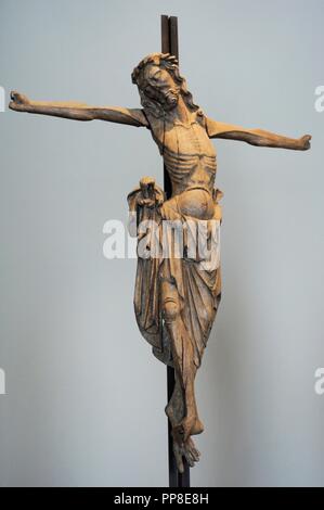 Calvaire groupe. Église Balke, Ostre Toten, Oppland. Jésus sur la croix. 2e moitié du 13e siècle. Musée historique. Oslo. La Norvège. Banque D'Images