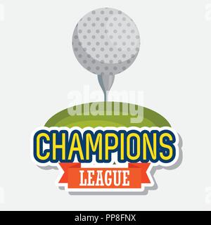 Icônes de la Ligue des champions sport golf Illustration de Vecteur