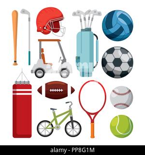 Sports Champions league set icons Illustration de Vecteur