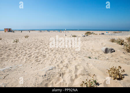 Portugal plage, Cova do Vapor. Banque D'Images