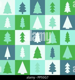 Noël arrière-plan - patchwork transparente texture avec les arbres de Noël. Illustration de Vecteur