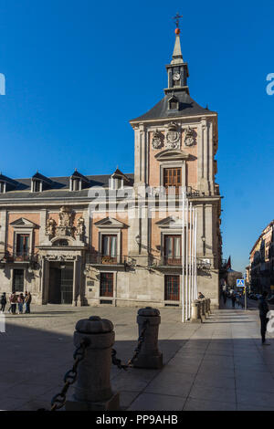 MADRID, ESPAGNE - 22 janvier 2018 : vue imprenable sur la Plaza de la Villa dans la ville de Madrid, Espagne Banque D'Images