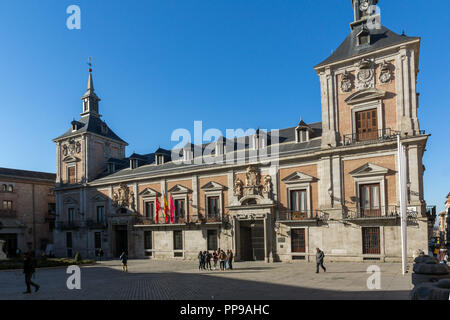 MADRID, ESPAGNE - 22 janvier 2018 : vue imprenable sur la Plaza de la Villa dans la ville de Madrid, Espagne Banque D'Images