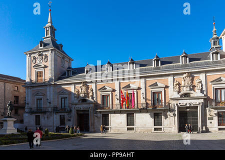 MADRID, ESPAGNE - 22 janvier 2018 : vue imprenable sur la Plaza de la Villa dans la ville de Madrid, Espagne Banque D'Images