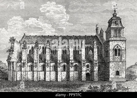 L'Abbaye de Holyrood, Édimbourg, Écosse, 17e siècle Banque D'Images