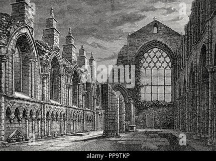 L'Abbaye de Holyrood, Édimbourg, Écosse, 18e siècle Banque D'Images