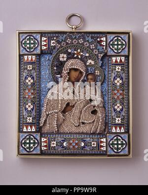 Notre Dame d'Iveron Theotokos (Iverskaya). Musée : collection privée. Auteur : Cabinet de Pavel Ovchinnikov. Banque D'Images
