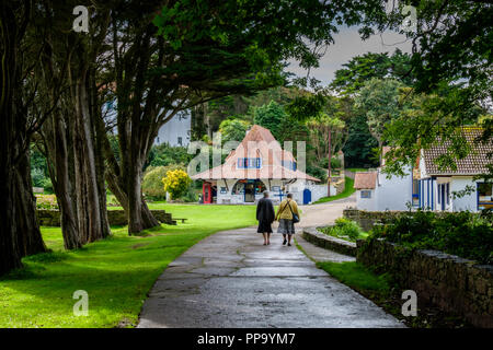 Approche de la Poste sur l'île de Caldey, Pembrokeshire, Pays de Galles Banque D'Images