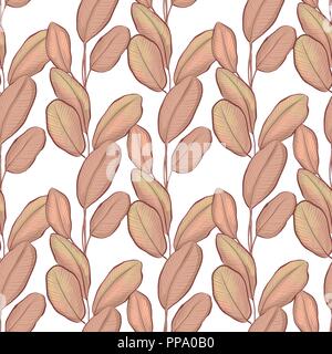 Patten transparente avec les feuilles sur les branches marron Banque D'Images