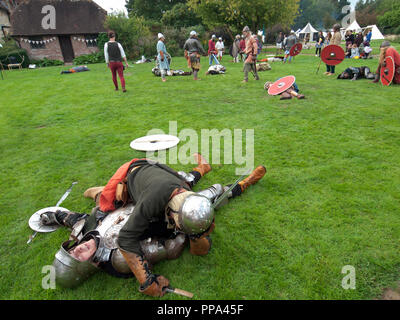 Une foire médiévale à Michelham Priory dans l'East Sussex Banque D'Images