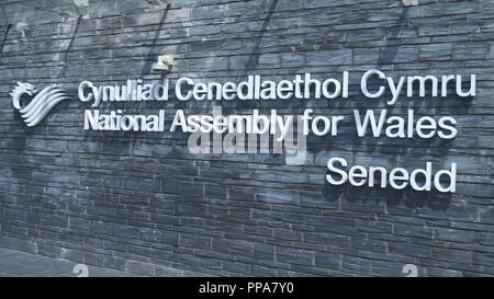 Cynulliad Cenedlaethol Cymru, Assemblée Nationale du Pays de Galles, Senedd, la baie de Cardiff, Cardiff, Pays de Galles, Royaume-Uni Banque D'Images