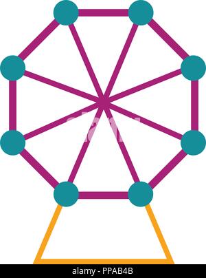 L'icône de roue ferris isolés Illustration de Vecteur