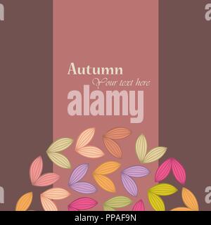 Thème de l'automne les feuilles qui tombent vector illustration Illustration de Vecteur