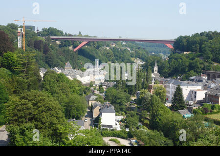 Grande-duchesse Charlotte pont, la Ville de Luxembourg, Luxembourg, Europe je Großherzogin Charlotte Brücke , Luxemburg-Stadt, Luxembourg, Europe Banque D'Images