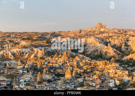 Vue aérienne de la ville de Göreme en Cappadoce Banque D'Images