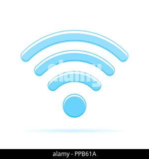 Se déconnecter icône vecteur Wi-Fi isolé sur fond blanc Illustration de Vecteur