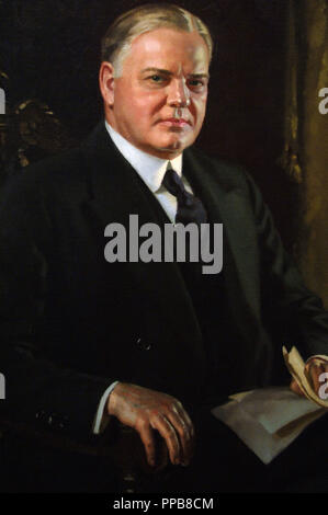 Herbert Hoover (1874-1964). Homme politique américain. 31e président des États-Unis (1929-1933). Portrait (1931) par Douglas (1897-1953 Chandor). National Portrait Gallery. Washington D.C. United States. Banque D'Images