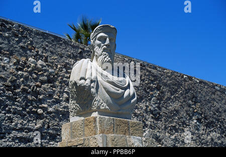 L'Hasdrubal (270-221 BC) équitable. Général carthaginois et gouverneur de Iberia. Buste. Parc de Torres. Carthagène. L'Espagne. Banque D'Images