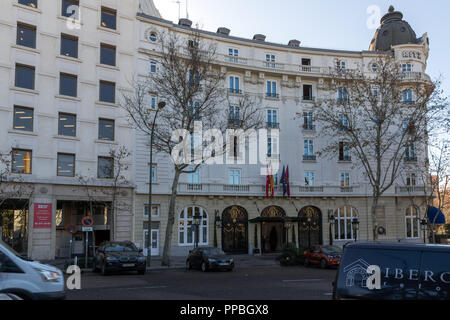 MADRID, ESPAGNE - 22 janvier 2018 : Bâtiment de l'Hôtel Ritz de Madrid, Espagne Banque D'Images