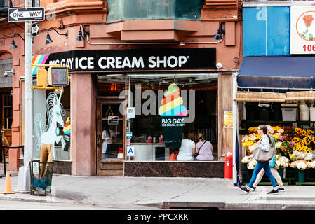 La ville de New York, USA - 22 juin 2018 : Pittoresque Big Gay Ice Cream Shop dans la région de Greenwich Village Banque D'Images