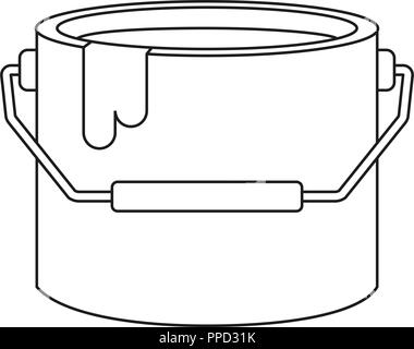 L'art de la ligne de peinture en noir et blanc Illustration de Vecteur