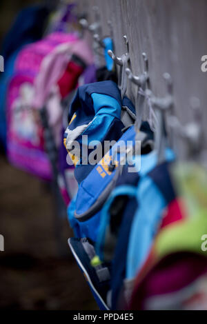 La journée des forêts dans le playschool Evangelisches 'Haus der Kinder - Haus der kinderbunten Wege' à Krumbach. Banque D'Images