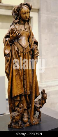 Sainte Marguerite. Bruxelles, au début du 16e siècle. Le chêne. Museum Schnu tgen. Cologne, Allemagne. Banque D'Images