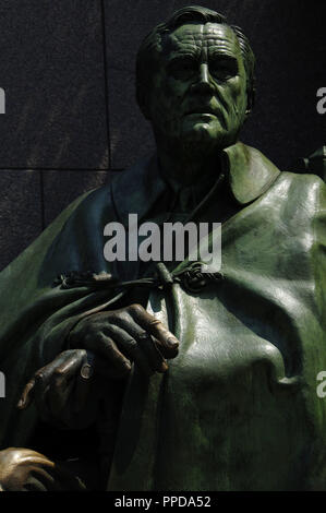 Franklin D. Roosevelt (1882-1945). 32ème Président des États-Unis. Statue en bronze. Détail. Franklin Delano Roosevelt Memorial. Washington D.C. United States. Banque D'Images