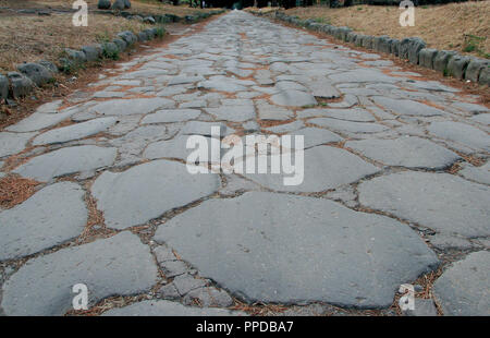 L'Art Roman la Voie Appienne (Via Apia). Route de Rome et Brindisi Pouilles. L'ère de la République. A.B. 312 Rome. L'Italie. L'Europe. Banque D'Images