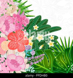 Fond de fleurs couleurs aquarelle. Printemps nature design floral avec des branches. Abstract vector illustration carte. Illustration de Vecteur