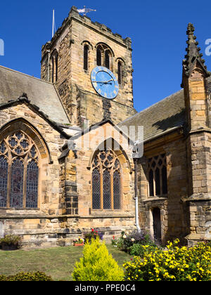 Tour de l'horloge à St Marys Church, à Scarborough, North Yorkshire Angleterre Banque D'Images