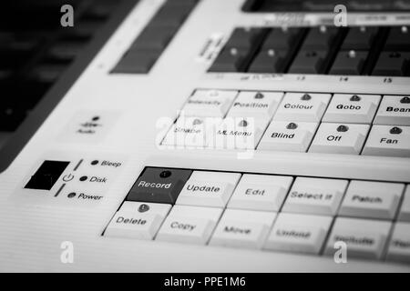 Les concepteurs d'éclairage Pro de programmation des boutons, blanc 24 Banque D'Images