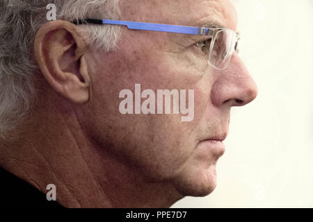 Franz Beckenbauer lors d'une entrevue avec le Sueddeutsche Zeitung sur l'attribution de la Coupe du Monde 2006 en Allemagne. Banque D'Images