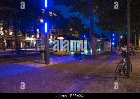 Brest, tramways, Linie A, Place de la Liberté Banque D'Images