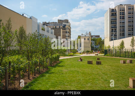 Paris, Parc Saint-Ambroise, Jardin Truillot, 2018 Banque D'Images