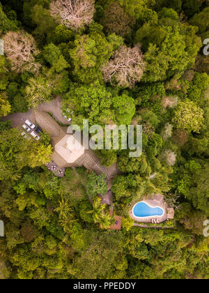 Guesthouse, Parc National de Tortuguero, Costa Rica Banque D'Images