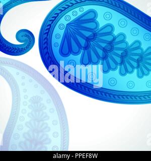 Paisley design floral background. Illustration de Vecteur