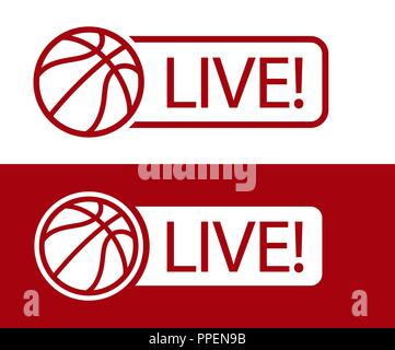 Match de basket-ball l'icône live tv sport vector illustration Illustration de Vecteur