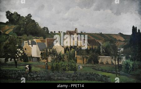 Camille PISSARRO (1830- 1903). Le peintre français. L'Hermitage près de Pontoise, 1867. Musée Wallraf-Richartz. Cologne. L'Allemagne. Banque D'Images