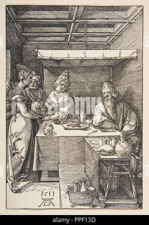 La tête de Saint Jean le Baptiste portées à Hérode. Artiste : Albrecht Dürer (Nuremberg, Allemagne Nuremberg 1471-1528). Fiche technique : Dimensions : 7 5/8 x 5 1/8 in. (19,4 x 13 cm). Date : n.d.. Musée : Metropolitan Museum of Art, New York, USA. Banque D'Images