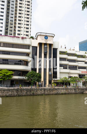 La magnifique Riverwalk Vacances les tours d'immeuble sur la rive sud de la rivière Singapour à Boat Quay République de Singapour Asie Banque D'Images