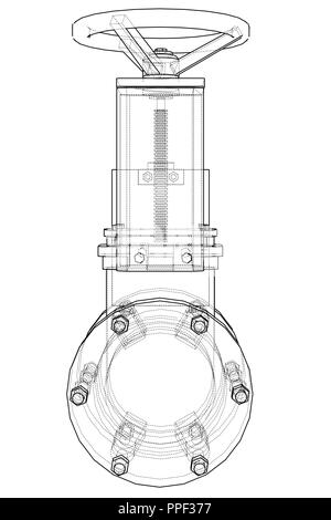 Canalisations industrielles Concept-vanne Illustration de Vecteur