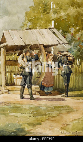 Nikolaï Dmitriev-Orenburgski - le Coy Maiden Banque D'Images