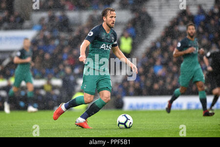 Harry Kane d'éperons au cours de la Premier League match entre Brighton et Hove Albion et Tottenham Hotspur à l'American Express Community Stadium , Brighton , 22 Sept 2018 Editorial uniquement. Pas de merchandising. Pour des images de football Premier League FA et restrictions s'appliquent inc. aucun internet/mobile l'usage sans licence FAPL - pour plus de détails Football Dataco contact Banque D'Images