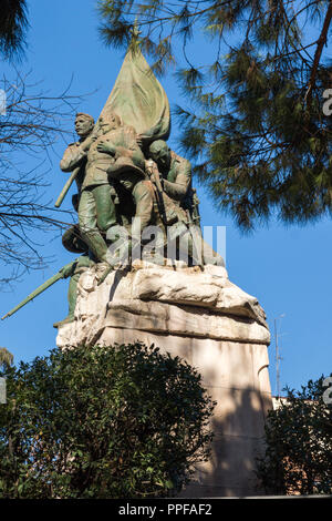 MADRID, ESPAGNE - 22 janvier 2018 : Monument au général Vara de Rey et les Héros de Caney dans Ville de Madrid, Espagne Banque D'Images