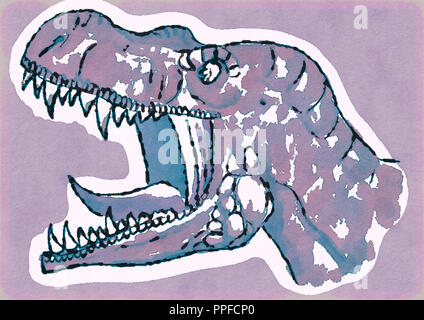 Tyrannosaurus rex chef illustration Banque D'Images