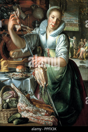 Joachim Wtewael, la cuisine bonne. Circa 1620-1625. Huile sur toile. Centraal Museum à Utrecht, Pays-Bas. Banque D'Images