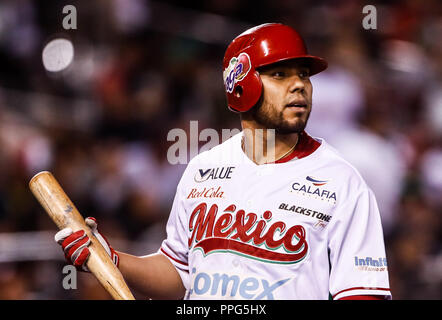 Fernando Perez.. Acciones, durante el partido de beisbol de la Serie del Caribe con el Encuentro entre Tomateros de Culiacán de Mexico contra los Ca Banque D'Images