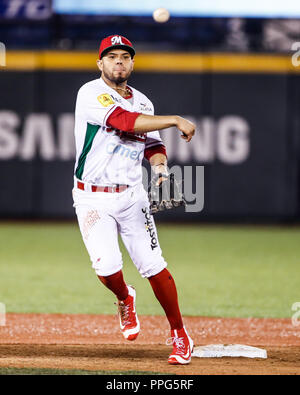 Fernando Perez.. Acciones, durante el partido de beisbol de la Serie del Caribe con el Encuentro entre Tomateros de Culiacán de Mexico contra los Ca Banque D'Images